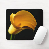 Yellow Lilly Flower Floral Elegant Muismat (Met muis)