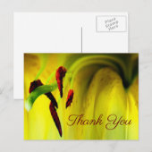 Yellow Lily Abstract Floral Bedankt Briefkaart (Voorkant / Achterkant)