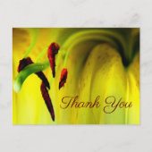 Yellow Lily Abstract Floral Bedankt Briefkaart (Voorkant)