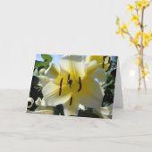Yellow Lily Blank Wenskaart Kaart (Gele Bloem)