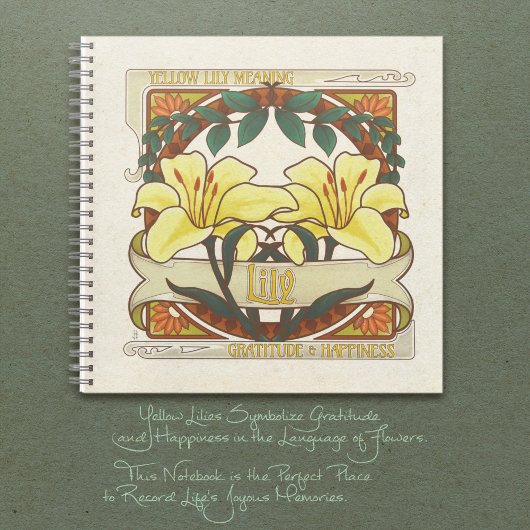 Yellow Lily  Dankbaarheid Happiness Journal Notitieboek