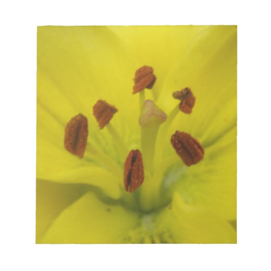Yellow Lily Floral-blocnote Notitieblok (Voorkant)