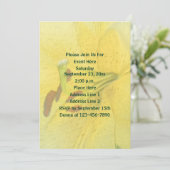 Yellow Lily Floral Party Kaart (Staand voorkant)