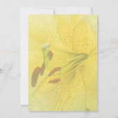 Yellow Lily Floral Party Kaart (Achterkant)