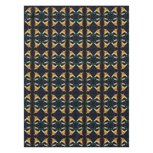 Yellow Lily Flower Abstract Art Tafelkleed (Voorkant)