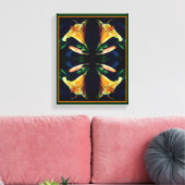 Yellow Lily Flower Abstract Canvas Afdruk (Insitu (Woonkamer))