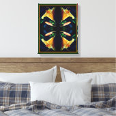 Yellow Lily Flower Abstract Canvas Afdruk (Insitu (Slaapkamer))