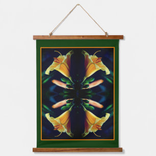 Yellow Lily Flower Abstract Hangend Wandkleed