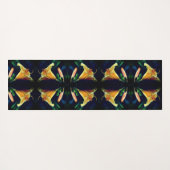 Yellow Lily Flower Abstract Yogamat (Achterkant (horizontaal))