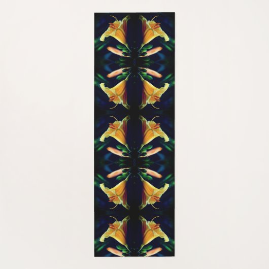 Yellow Lily Flower Abstract Yogamat (Achterkant)