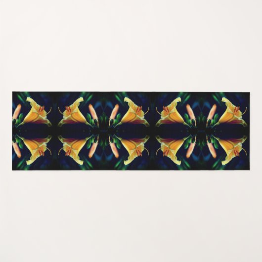 Yellow Lily Flower Abstract Yogamat (Voorkant (horizontaal))