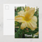 Yellow Lily Flower Bedankt Briefkaart (Voorkant / Achterkant)