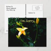Yellow Lily Flower Briefkaart (Voorkant / Achterkant)