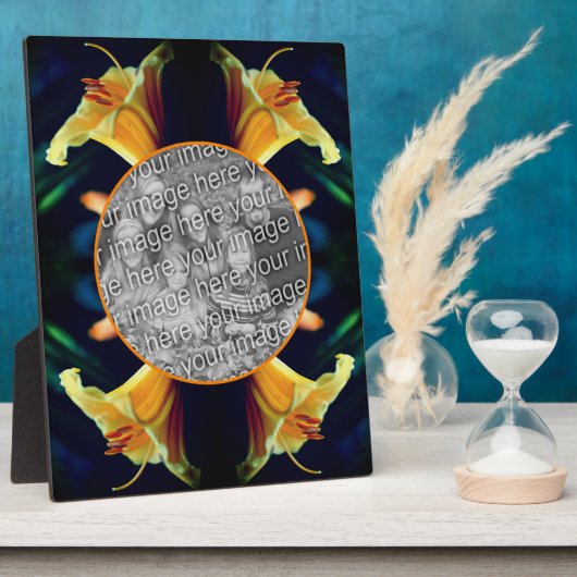 Yellow Lily Flower Creëer Uw eigen foto Fotoplaat (Zijkant)