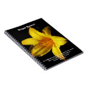 Yellow Lily Flower Faith Bijbel Gebedsdagboek Notitieboek (Rechterzijde)