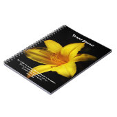 Yellow Lily Flower Faith Bijbel Gebedsdagboek Notitieboek (Linkerzijde)