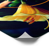 Yellow Lily Flower Lijst Creëer Uw eigen foto Poster (Hoek)