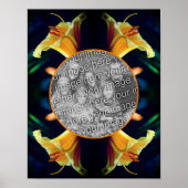 Yellow Lily Flower Lijst Creëer Uw eigen foto Poster (Voorkant)