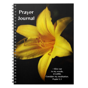Yellow Lily Flower Prayer Journal Notitieboek