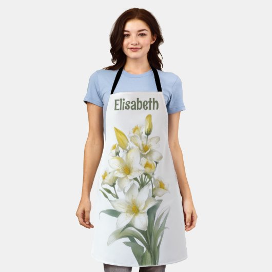 Yellow Lily Flowers Personalized Schort (Gedragen)