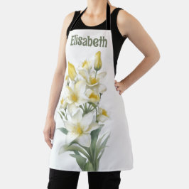 Yellow Lily Flowers Personalized Schort