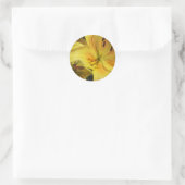 Yellow Lily Invitation Envelope Seal Ronde Sticker (Tas)