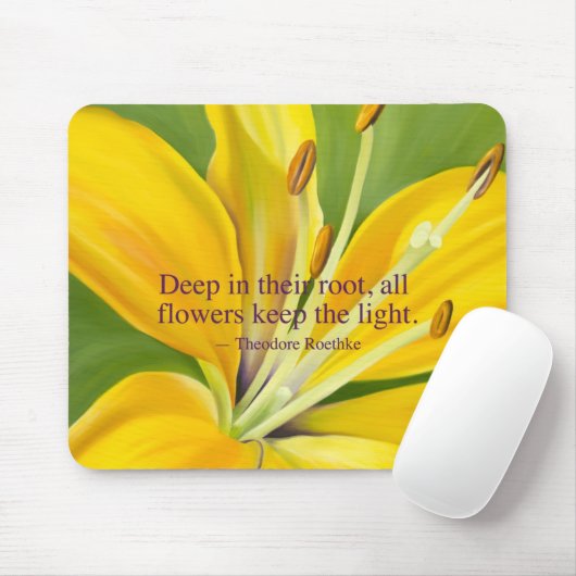 Yellow Lily Muismat (Met muis)