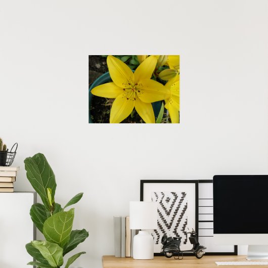 Yellow Lily Print (Thuiskantoor)
