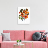 Yellow Lily Print on Canvas (Insitu (Woonkamer))