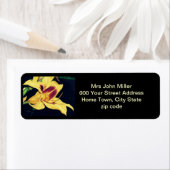 Yellow Lily Return-adreslabel Etiket (Insitu)