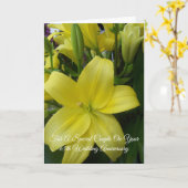 Yellow Lily Specialized 65th Wedding Jubileum Kaart (Gele Bloem)