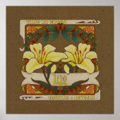 Yellow Lily Victoriaans Flower Dankbaarheid Geluk Poster (Voorkant)
