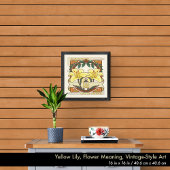 Yellow Lily Victoriaans Flower Dankbaarheid Geluk Poster