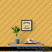 Yellow Lily Victoriaans Flower Dankbaarheid Geluk Poster