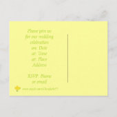  Yellow Lily Wedding Invitation Briefkaarten (Achterkant)