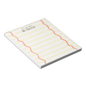 Yellow Line Personalized Teacher Notepad Notitieblok (Schuin)