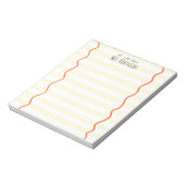 Yellow Line Personalized Teacher Notepad Notitieblok (Linkerzijde)
