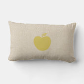 Yellow Linen Apple Pillow Kussen (Achterkant)