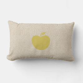 Yellow Linen Apple Pillow Kussen