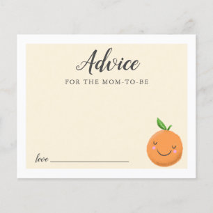 Yellow Little Cutie Baby shower Advice Kaart