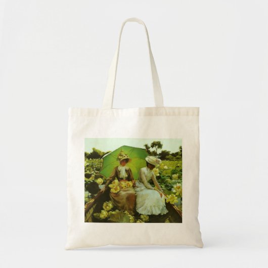 Yellow Lotus Lilies Charles Courtney Curran Tote Bag (Voorkant)