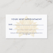 Yellow Lotus Massage Therapy Spa Afsprakenkaartje (Voorkant)