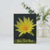 Yellow Lotus Waterlily Briefkaart (Staand voorkant)