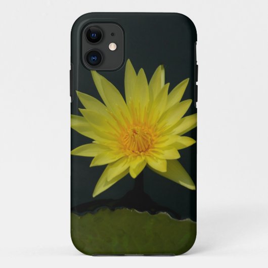 Yellow Lotus Waterlily Hoesje-Mate iPhone Case (Achterkant)