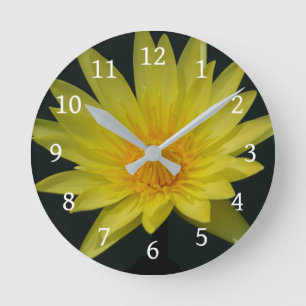 Yellow Lotus Waterlily Ronde Klok