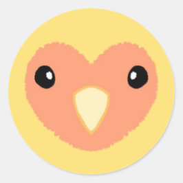 Yellow Lovebird Schattigee Sticker
