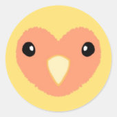 Yellow Lovebird Schattigee Sticker (Voorkant)