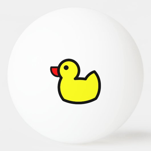 Yellow Lucky Ducky Ping Ball (Voorkant)