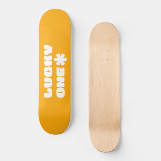 Yellow Lucky One Skateboard (Voorkant)