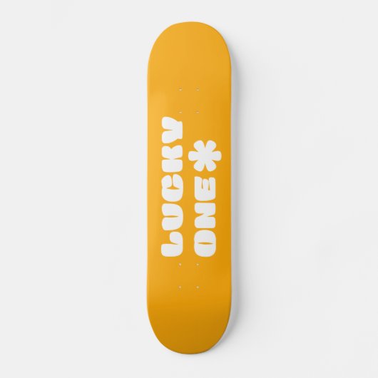 Yellow Lucky One Skateboard (Voorkant)